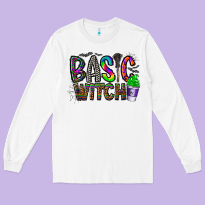 Basic Witch Long Sleeve Tee Designed By Cowhidedigitalart