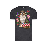 Vintage Black Easter Aussie Australian Shepherd Vintage Tee - RanaPortraitStore