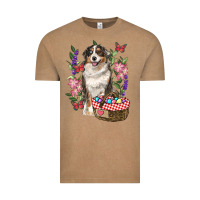 Vintage Coffee Easter Aussie Australian Shepherd Vintage Tee - RanaPortraitStore