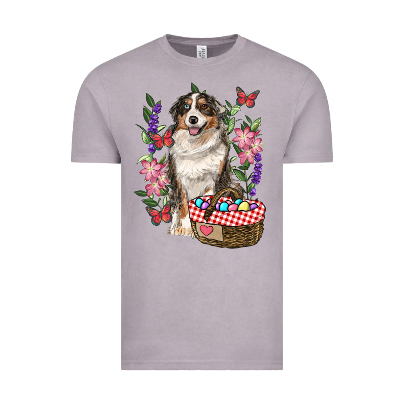 Easter Aussie Australian Shepherd Vintage Tee by RanaPortraitStore | Teevron