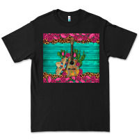 Black mexican guitar roses cactus sombrero Premium Tee - Artiststas