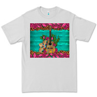 Dove Grey mexican guitar roses cactus sombrero Premium Tee - Artiststas
