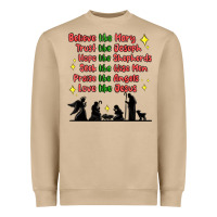Mushroom jesus and family belive like mary Heavyweight Sweatshirt - MaliasSmallBusiness