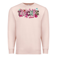 Pale Pink cancer awareness teacher Premium Sweatshirt - NancyCooperArtShop