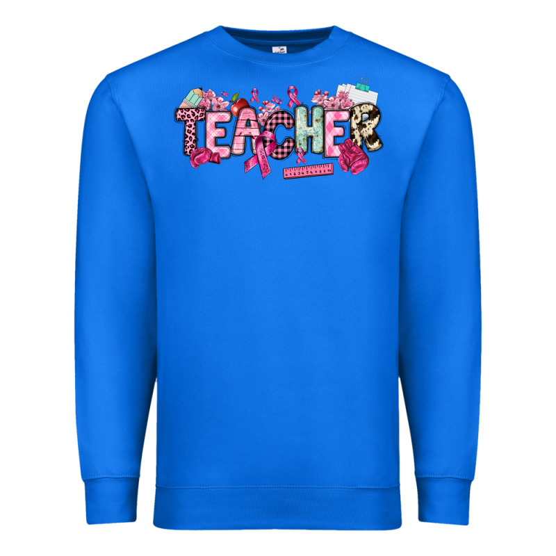 Cancer Awareness Teacher Premium Sweatshirt by NancyCooperArtShop | Teevron