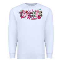 White cancer awareness teacher Premium Sweatshirt - NancyCooperArtShop