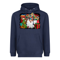 Navy Santa Claus Spanish Christmas Heavyweight Hoodie - Jasminsmagicworld