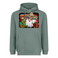 Sage Santa Claus Spanish Christmas Heavyweight Hoodie - Jasminsmagicworld