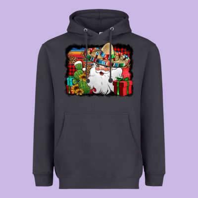 Santa Claus Spanish Christmas Heavyweight Hoodie Designed By Jasminsmagicworld