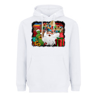 White Santa Claus Spanish Christmas Heavyweight Hoodie - Jasminsmagicworld