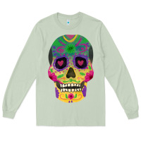 Matcha sugar skull Long Sleeve Tee - FaDigitalArtStudio