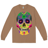 Toasted Coconut sugar skull Long Sleeve Tee - FaDigitalArtStudio