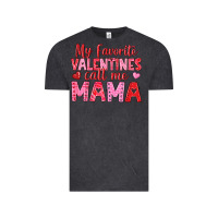Vintage Black my favorite valentines call me mama Vintage Tee - texasbilliewilder