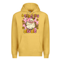 Antique Gold holly jolly dude Premium Hoodie - MaliasSmallBusiness
