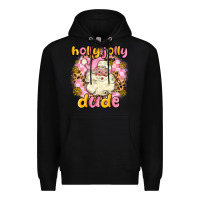 Black holly jolly dude Premium Hoodie - MaliasSmallBusiness