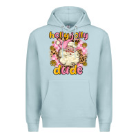 Blue Mist holly jolly dude Premium Hoodie - MaliasSmallBusiness