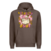 Coffee holly jolly dude Premium Hoodie - MaliasSmallBusiness