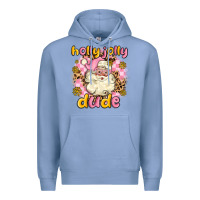Colony Blue holly jolly dude Premium Hoodie - MaliasSmallBusiness