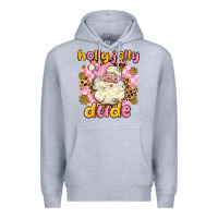 Heather Grey holly jolly dude Premium Hoodie - MaliasSmallBusiness
