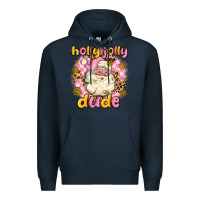 Navy holly jolly dude Premium Hoodie - MaliasSmallBusiness