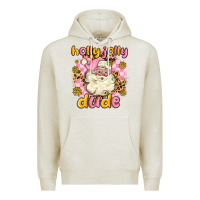 Oatmeal Heather holly jolly dude Premium Hoodie - MaliasSmallBusiness