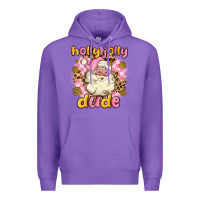 Purple holly jolly dude Premium Hoodie - MaliasSmallBusiness
