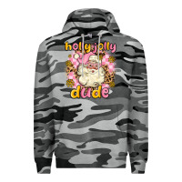 Slate Camo holly jolly dude Premium Hoodie - MaliasSmallBusiness