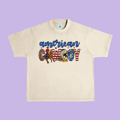 American Cowboy Urban Heavy Tee Designed By Zillion Design Studio