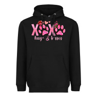 Black xoxo hugs and kisses paws Heavyweight Hoodie - NancyCooperArtShop