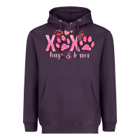 Plum xoxo hugs and kisses paws Heavyweight Hoodie - NancyCooperArtShop
