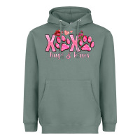 Sage xoxo hugs and kisses paws Heavyweight Hoodie - NancyCooperArtShop