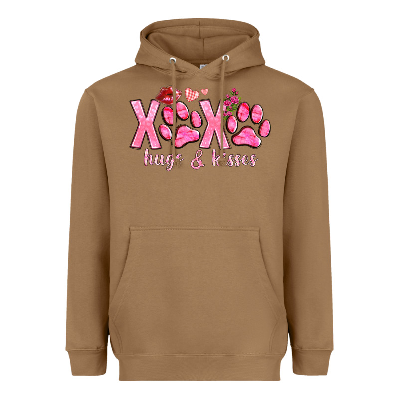 Xoxo Hugs And Kisses Paws Heavyweight Hoodie by NancyCooperArtShop | Teevron