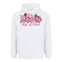 White xoxo hugs and kisses paws Heavyweight Hoodie - NancyCooperArtShop