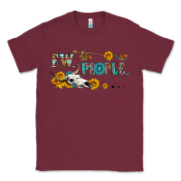 Burgundy ew people with cross Classic Tee - HRA Design Shop