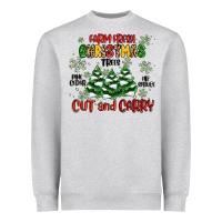 Heather Grey farm fresh christmas trees Heavyweight Sweatshirt - MaliasSmallBusiness
