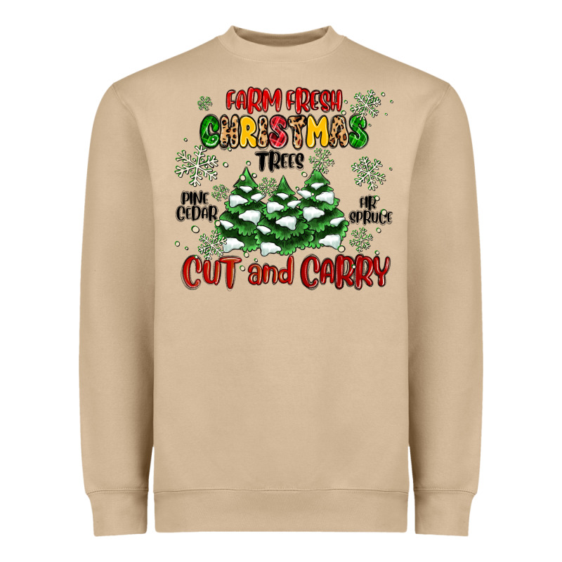 Farm Fresh Christmas Trees Heavyweight Sweatshirt by MaliasSmallBusiness | Teevron