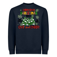 Navy farm fresh christmas trees Heavyweight Sweatshirt - MaliasSmallBusiness