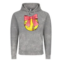 Cloud Rock coquette softball bow Vintage Hoodie - JahusDesignShop