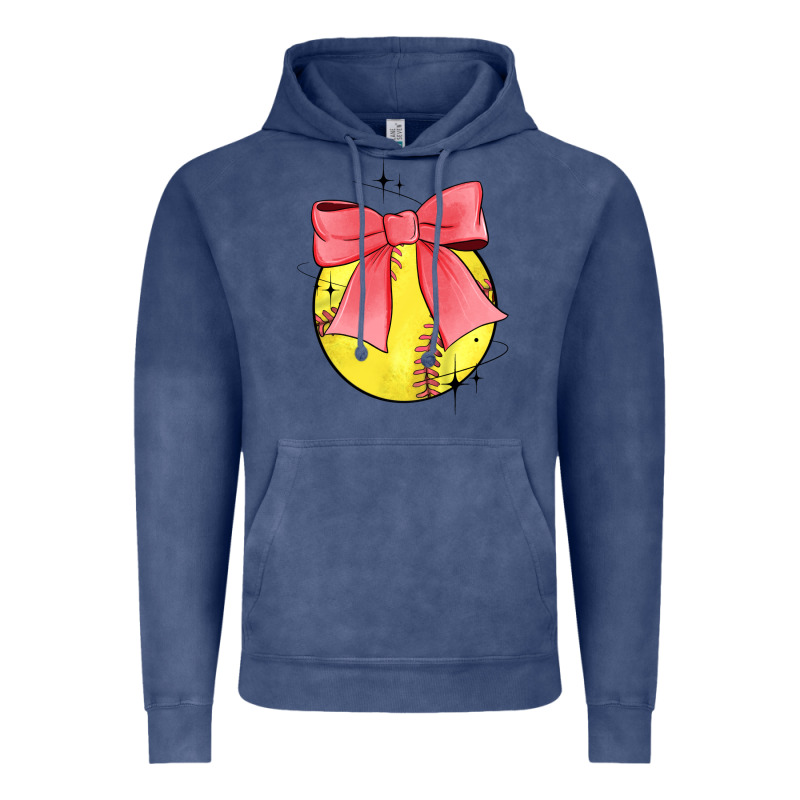Coquette Softball Bow Vintage Hoodie by JahusDesignShop | Teevron