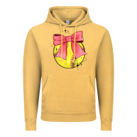 Vintage Mustard coquette softball bow Vintage Hoodie - JahusDesignShop