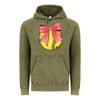 Vintage Olive coquette softball bow Vintage Hoodie - JahusDesignShop