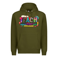 Army Green teach your heart out Premium Hoodie - NancyCooperArtShop