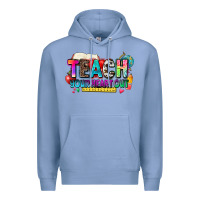 Colony Blue teach your heart out Premium Hoodie - NancyCooperArtShop