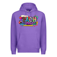 Purple teach your heart out Premium Hoodie - NancyCooperArtShop