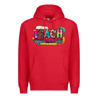Red teach your heart out Premium Hoodie - NancyCooperArtShop