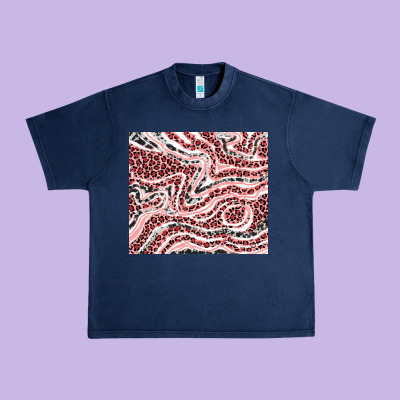 Pinky Leopard And Cowhide Valentine's Day Urban Heavy Tee Designed By Ranaportraitstore