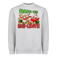 Heather Grey happ yee haw lidays Heavyweight Sweatshirt - MaliasSmallBusiness
