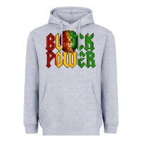 Heather Grey Juneteenth Lion King Black Power Heavyweight Hoodie - LillyAllenDesigns