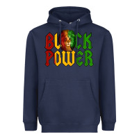 Navy Juneteenth Lion King Black Power Heavyweight Hoodie - LillyAllenDesigns