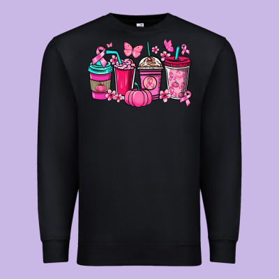 Cancer Coffee Cups Premium Sweatshirt Designed By Nancycooperartshop